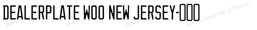 Dealerplate W00 New Jersey字体转换